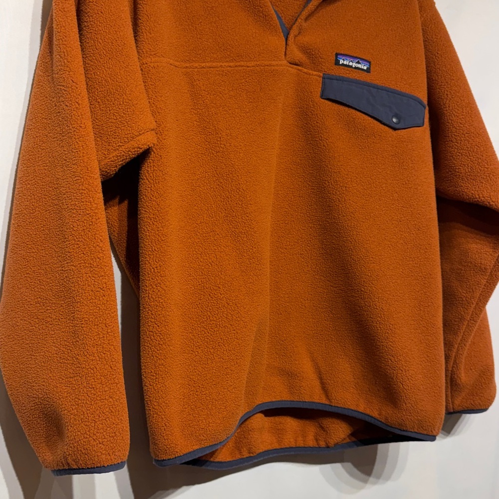 Patagonia Men's Lightweight Synchilla Snap-T Fleece Pullover Burnished Red Sz M - Picture 5 of 11